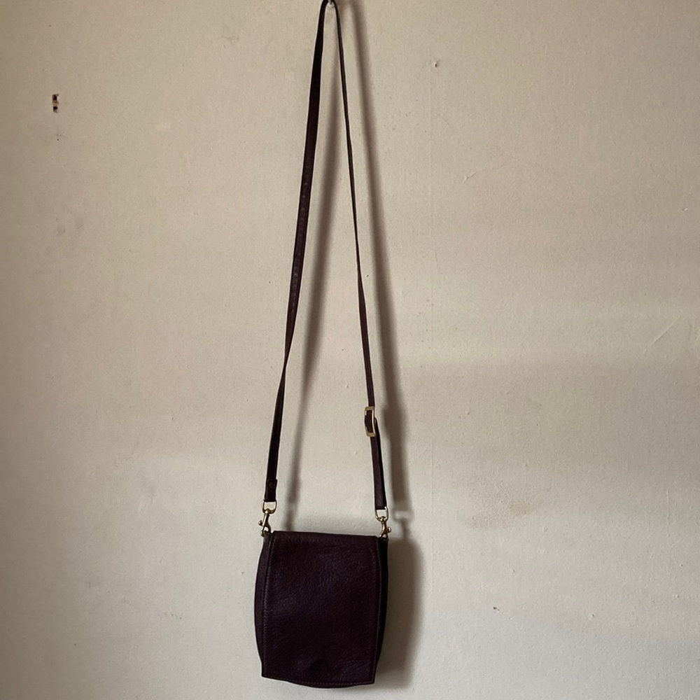 Vintage Labaire Elegant Brown Crossbody Bag